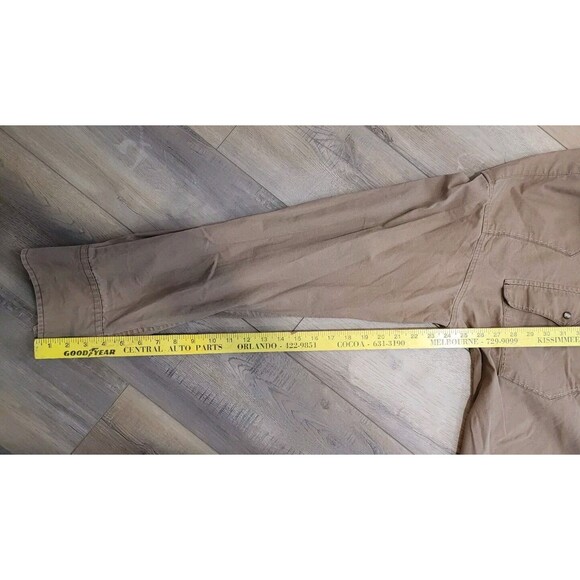 Men's Larry Mahan Cowboy Collection Brown Cotton Snap up Shirt Sz 4XT - Picture 8 of 8